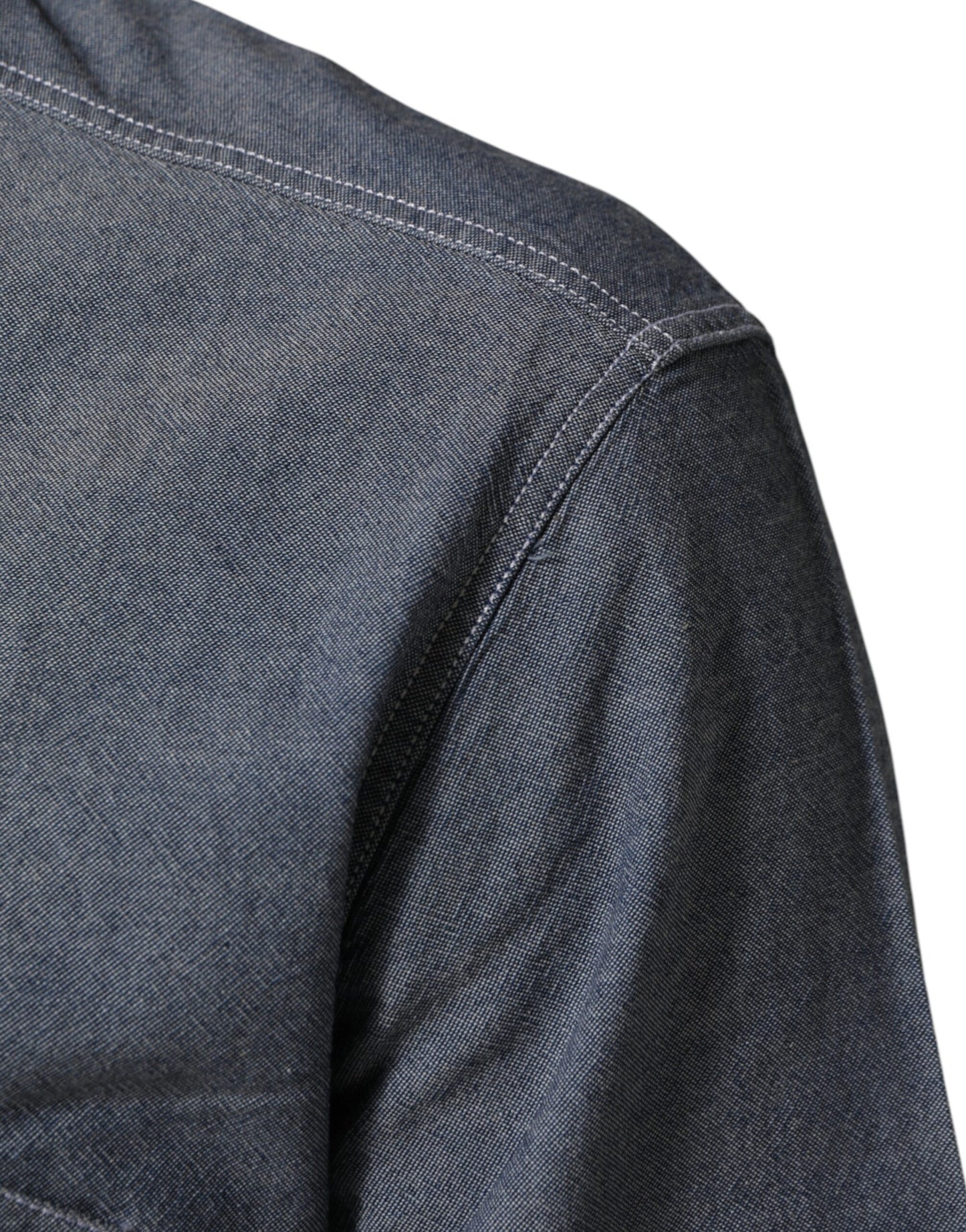 AGLINI Blaues Denim-Hemd mit Regular Fit und Hemdkragen