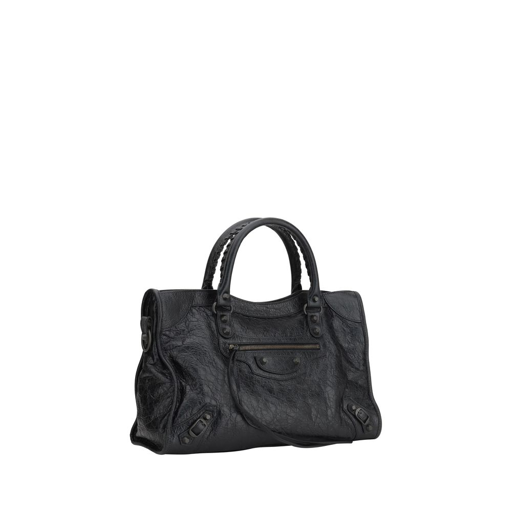 Balenciaga Schwarze Kalbshaut Bos Taurus Schultertasche