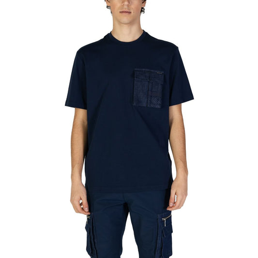 Antony Morato Blaues Baumwoll-T-Shirt