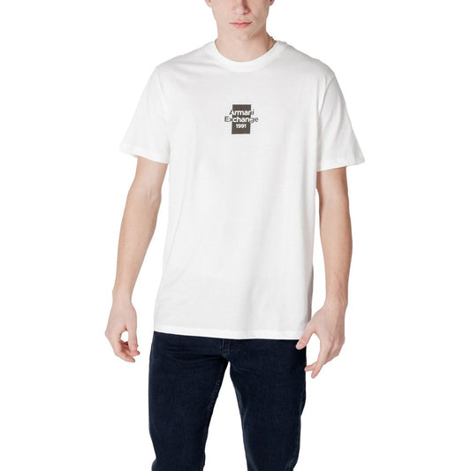 Armani Exchange Weißes Baumwoll-T-Shirt