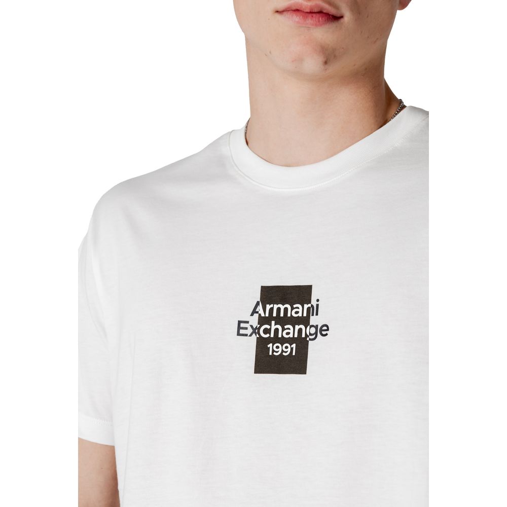 Armani Exchange Weißes Baumwoll-T-Shirt