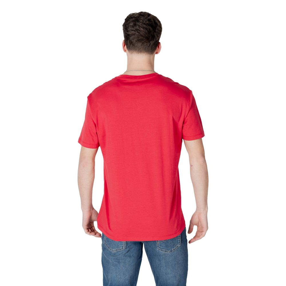 Armani Exchange Rotes Baumwoll-T-Shirt