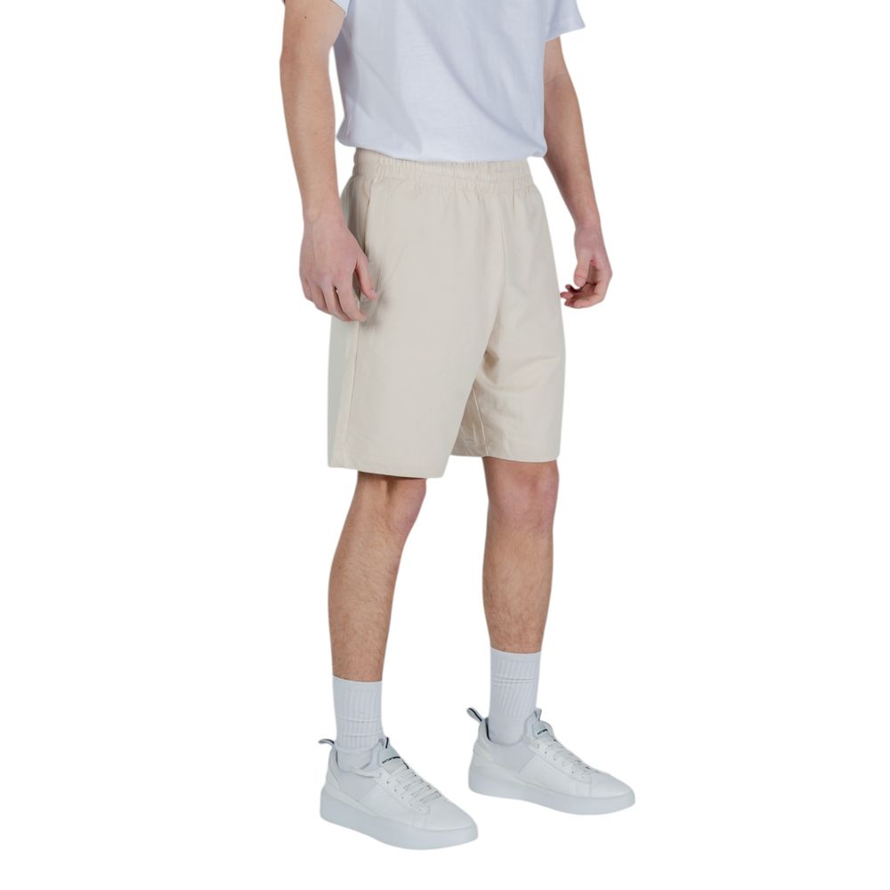 EA7 Emporio Armani Beige Baumwoll-Bermuda-Shorts
