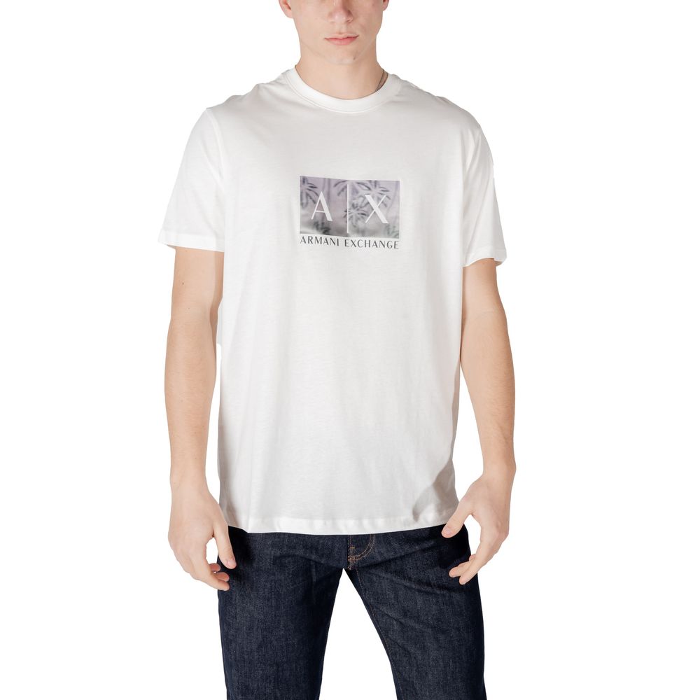 Armani Exchange Baumwoll-T-Shirt in Creme