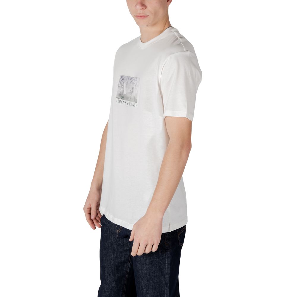 Armani Exchange Baumwoll-T-Shirt in Creme