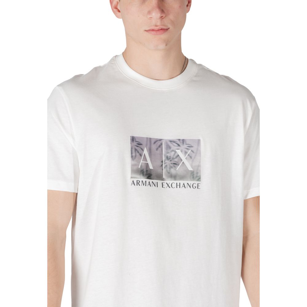 Armani Exchange Baumwoll-T-Shirt in Creme