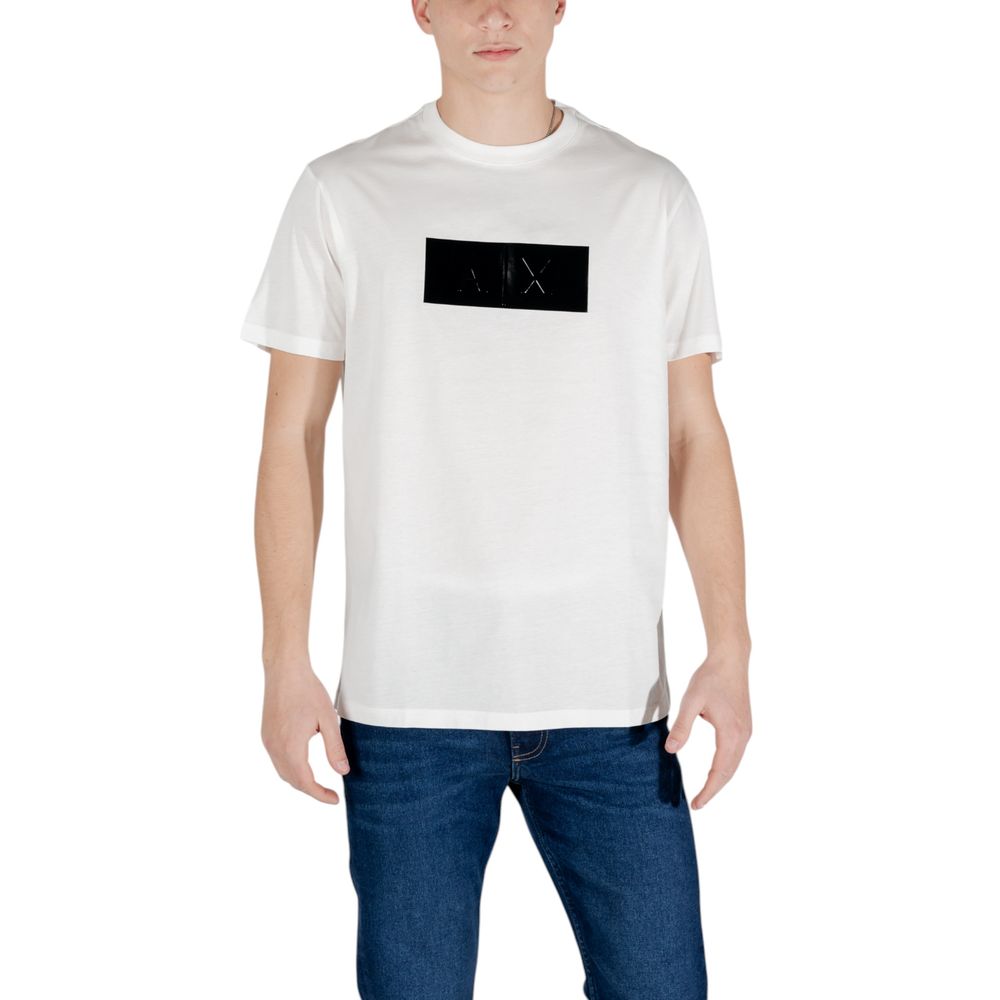Armani Exchange Weißes Baumwoll-T-Shirt