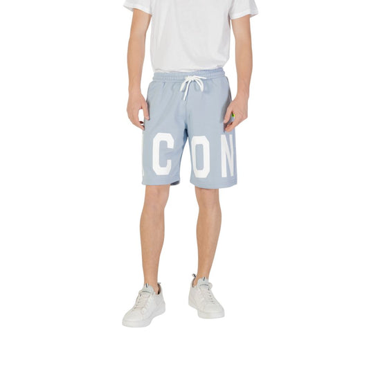 Icon Blaue Baumwoll-Bermuda-Shorts