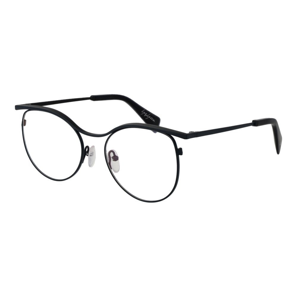 Yohji Yamamoto Metallbrille mit schwarzem Gestell
