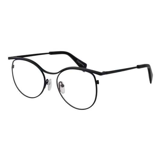 Yohji Yamamoto Metallbrille mit schwarzem Gestell