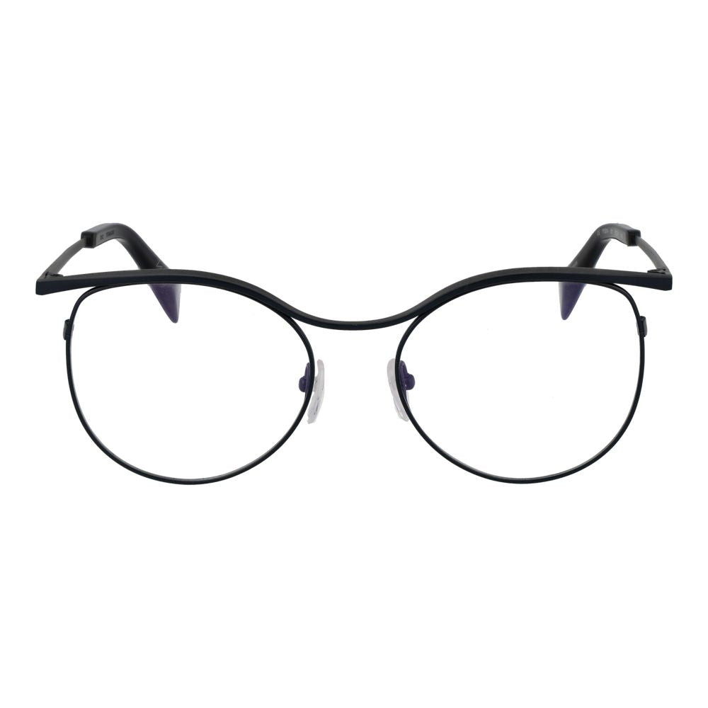 Yohji Yamamoto Metallbrille mit schwarzem Gestell