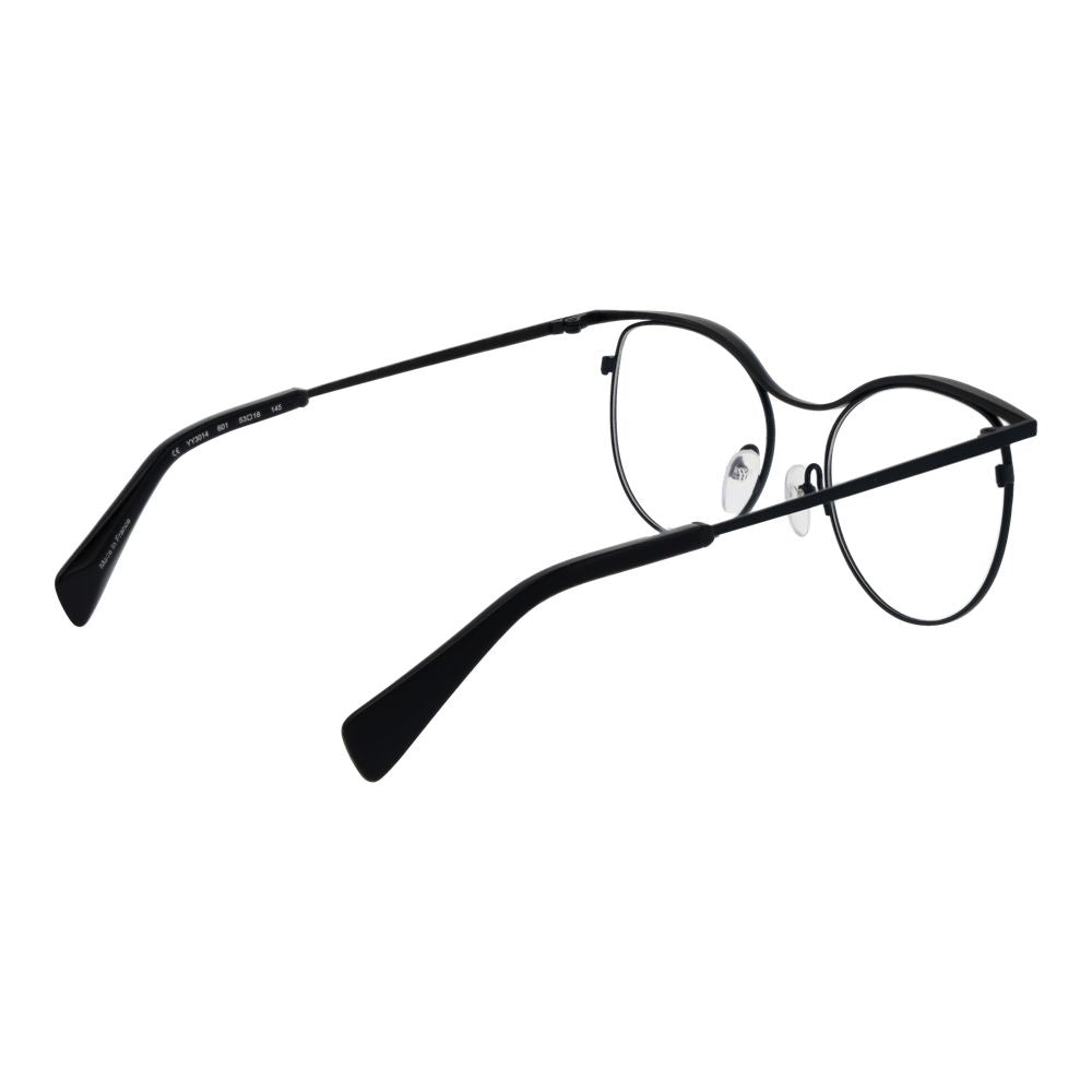 Yohji Yamamoto Metallbrille mit schwarzem Gestell