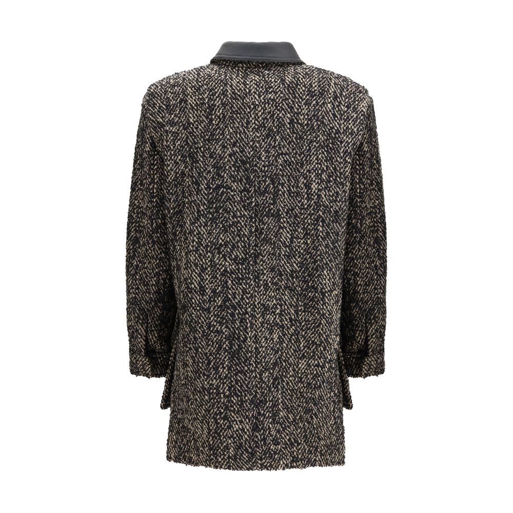 Max Mara Brauner Wollmantel aus Fleece