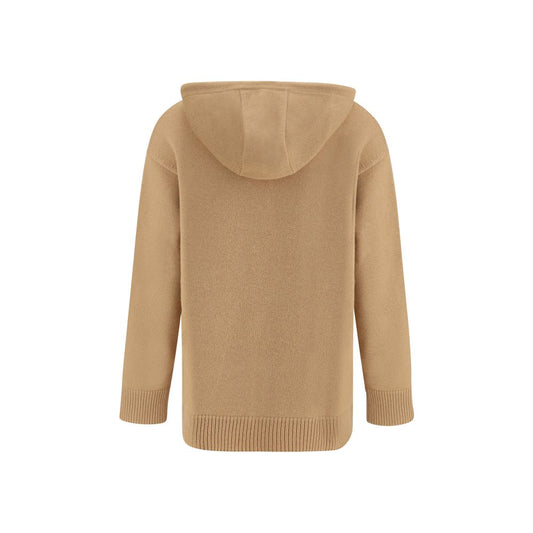 Max Mara Beiger Woll-Hoodie