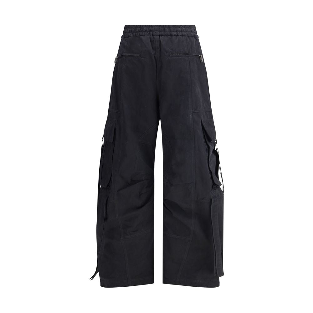 Dolce & Gabbana Schwarze Baumwoll-Cargo-Hose