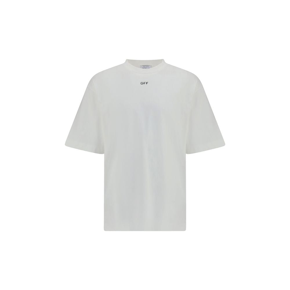 Off-White Weißes Baumwoll-T-Shirt