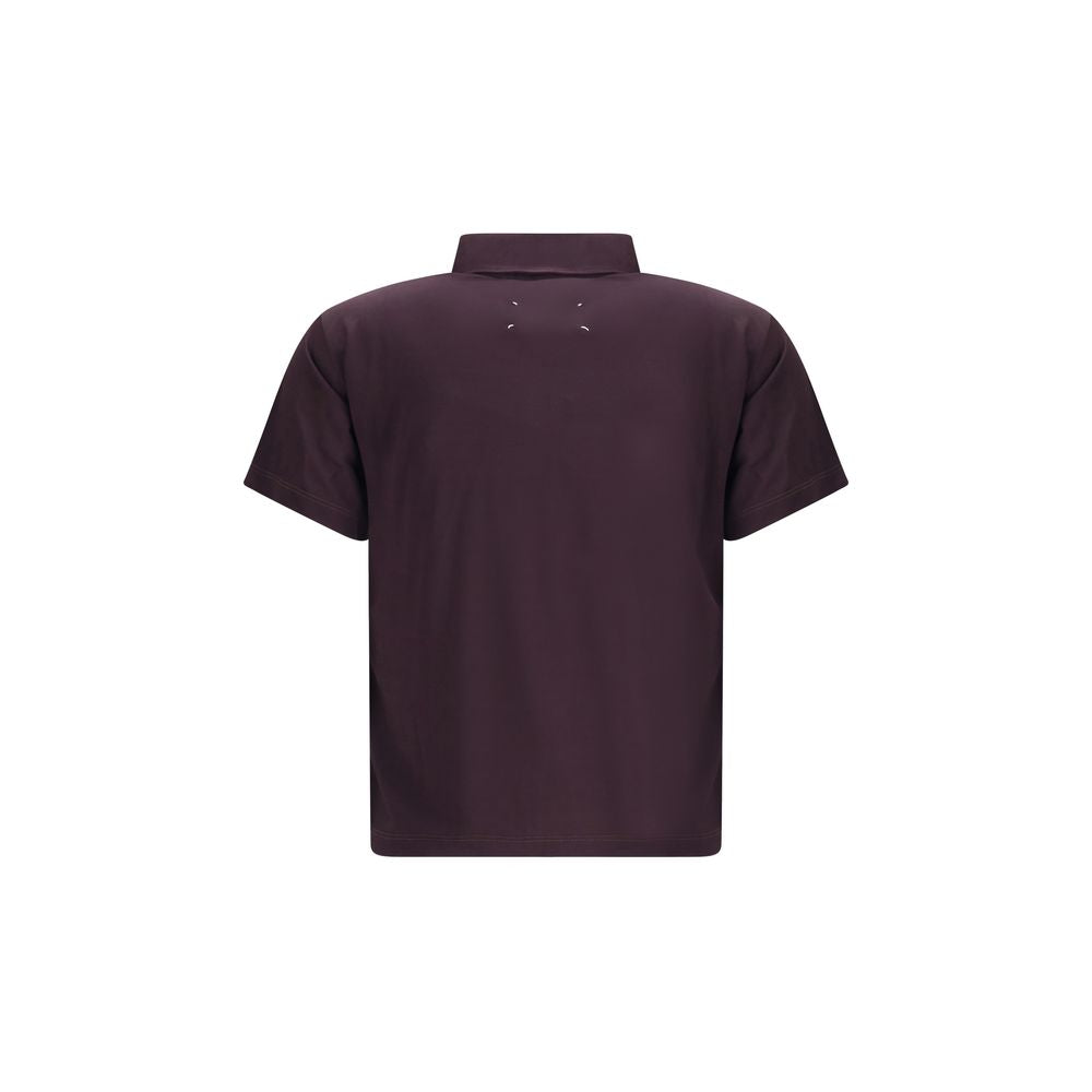 Margiela Violett-farbenes Viskose-Poloshirt