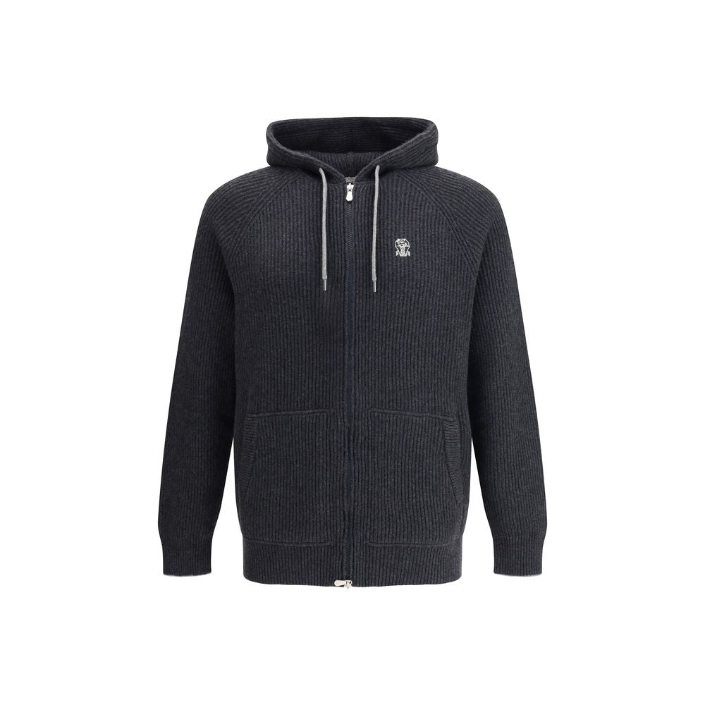 Brunello Cucinelli Schwarzer Kaschmir-Hoodie