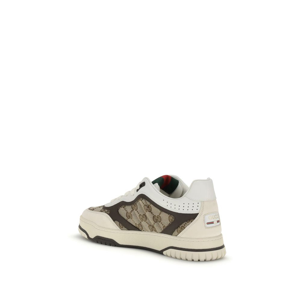 Gucci Beige Sneaker aus Stoff mit niedrigem Schaft