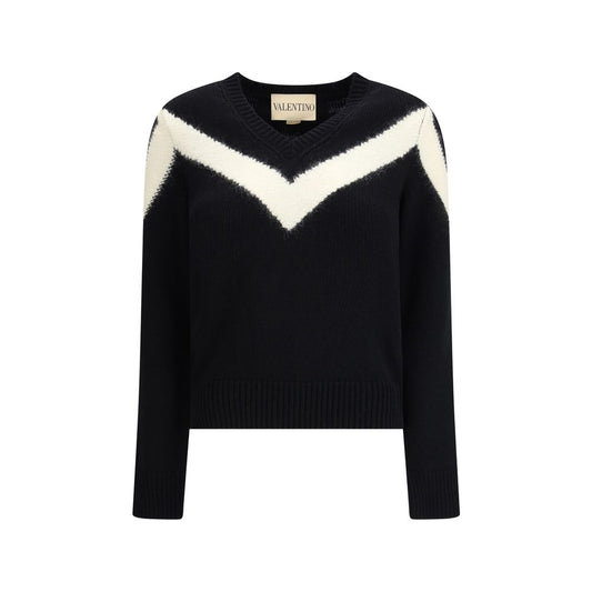 Valentino Schwarzer Woll-Fleece-Sweatshirt