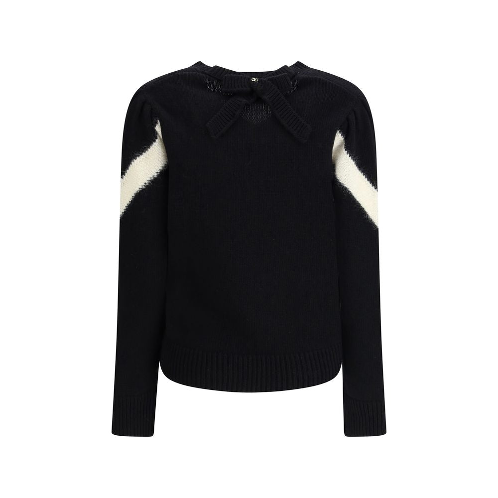 Valentino Schwarzer Woll-Fleece-Sweatshirt