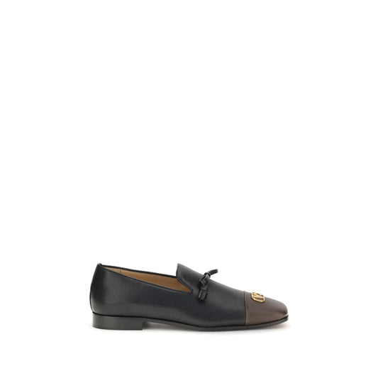 Valentino Garavani Schwarze Loafer aus Ziegenleder