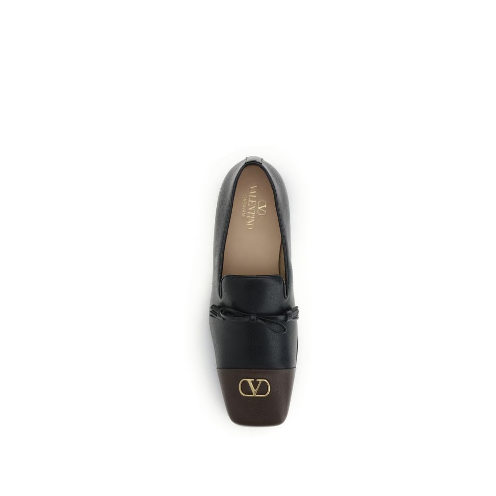 Valentino Garavani Schwarze Loafer aus Ziegenleder