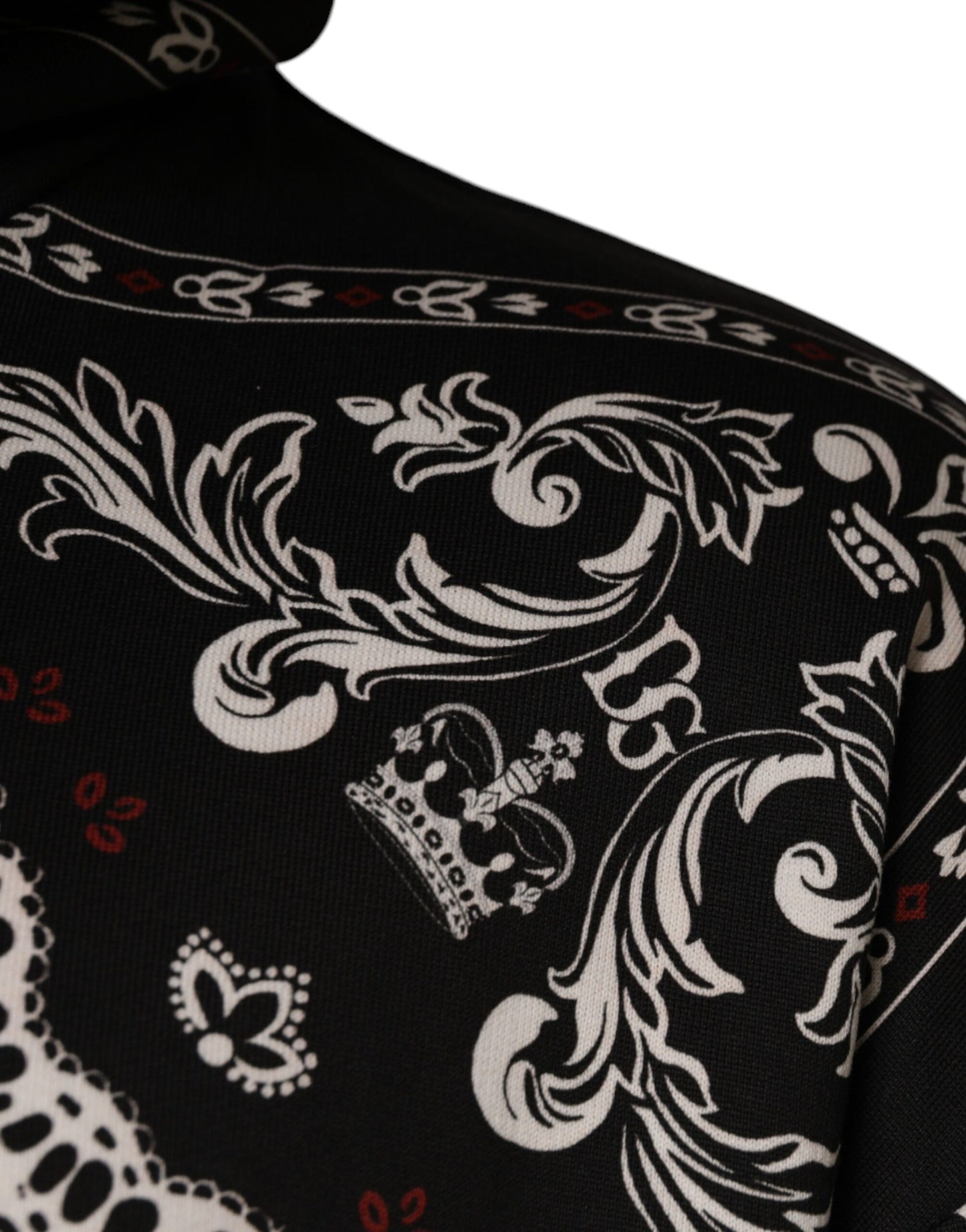 Dolce & Gabbana Kapuzenpullover mit Bandana-Print und Kronenlogo aus Baumwolle