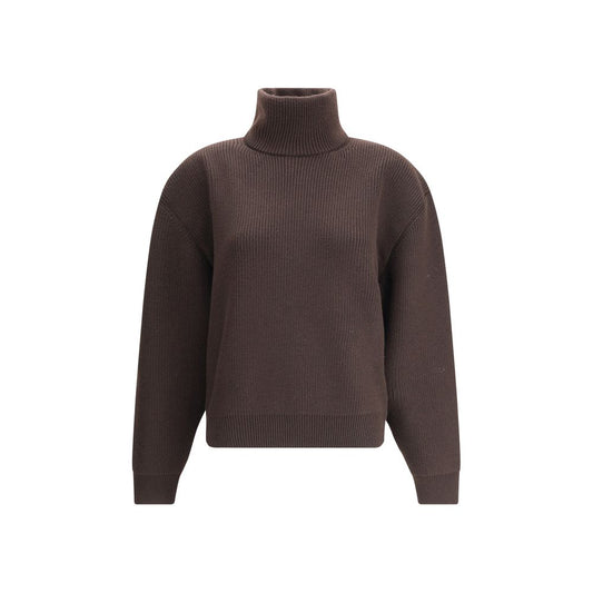 Saint Laurent Brauner Lammleder-Sweatshirt