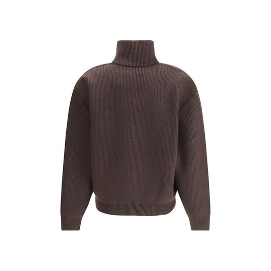 Saint Laurent Brauner Lammleder-Sweatshirt
