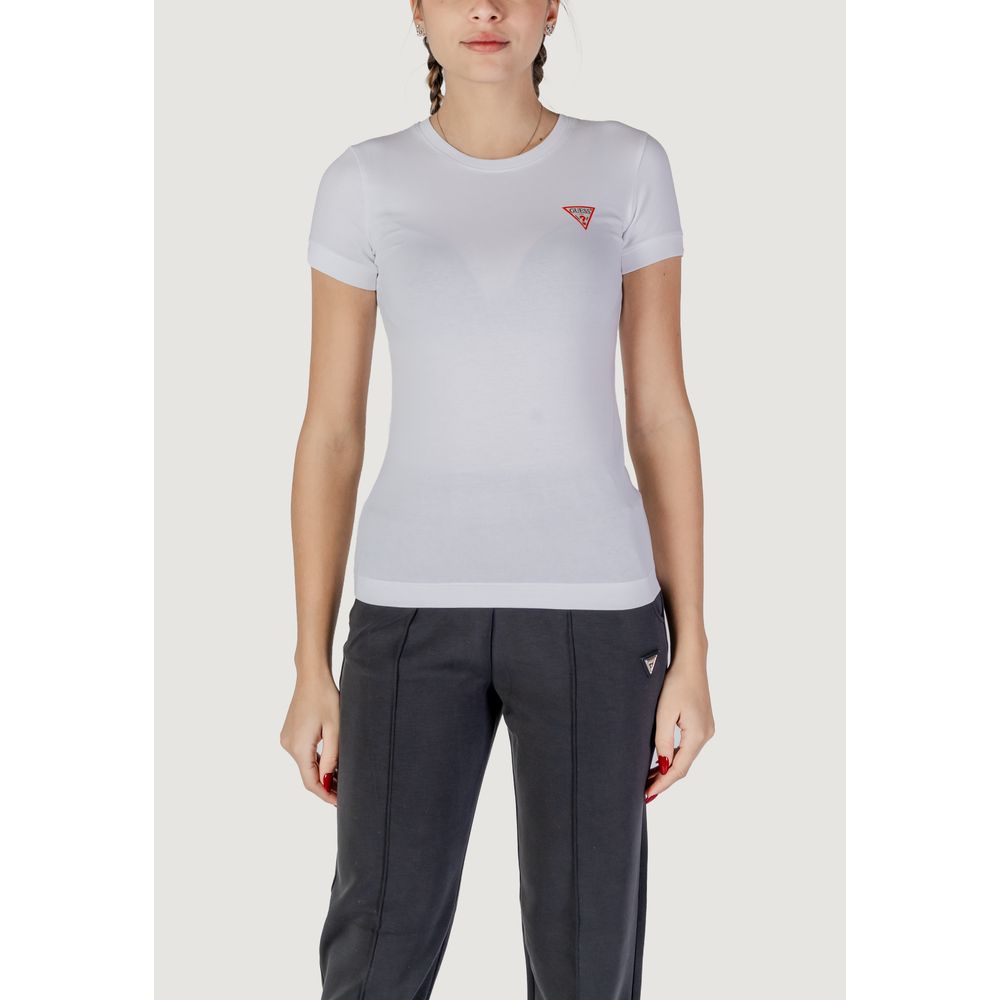 Guess Weißes Baumwoll-T-Shirt