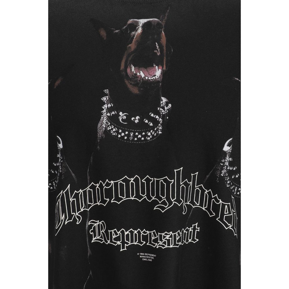 Represent Schwarzes Baumwoll-T-Shirt