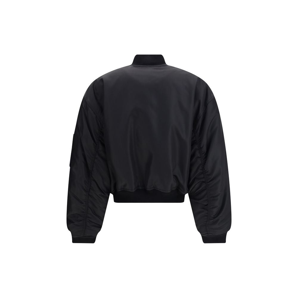 Balenciaga Schwarze Bomberjacke aus Polyamid