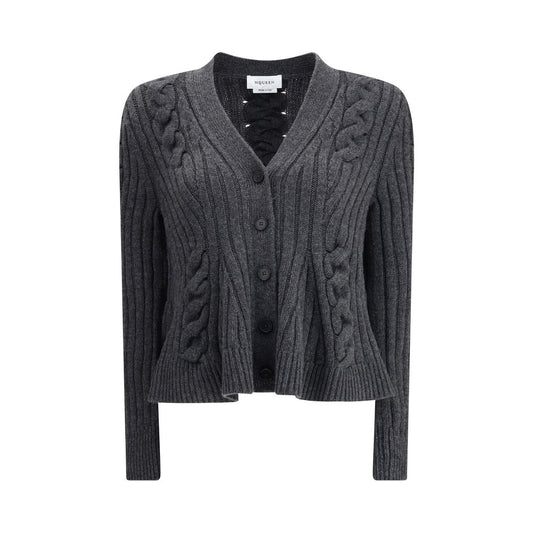 Alexander McQueen Grauer Wollcardigan