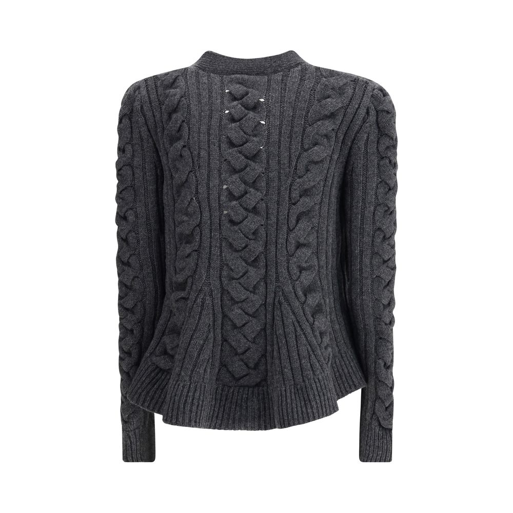 Alexander McQueen Grauer Wollcardigan