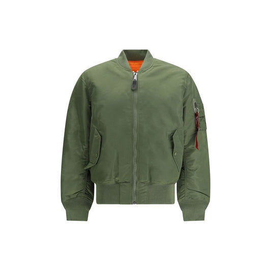ALPHA INDUSTRIES Grüner Nylon-Bomber