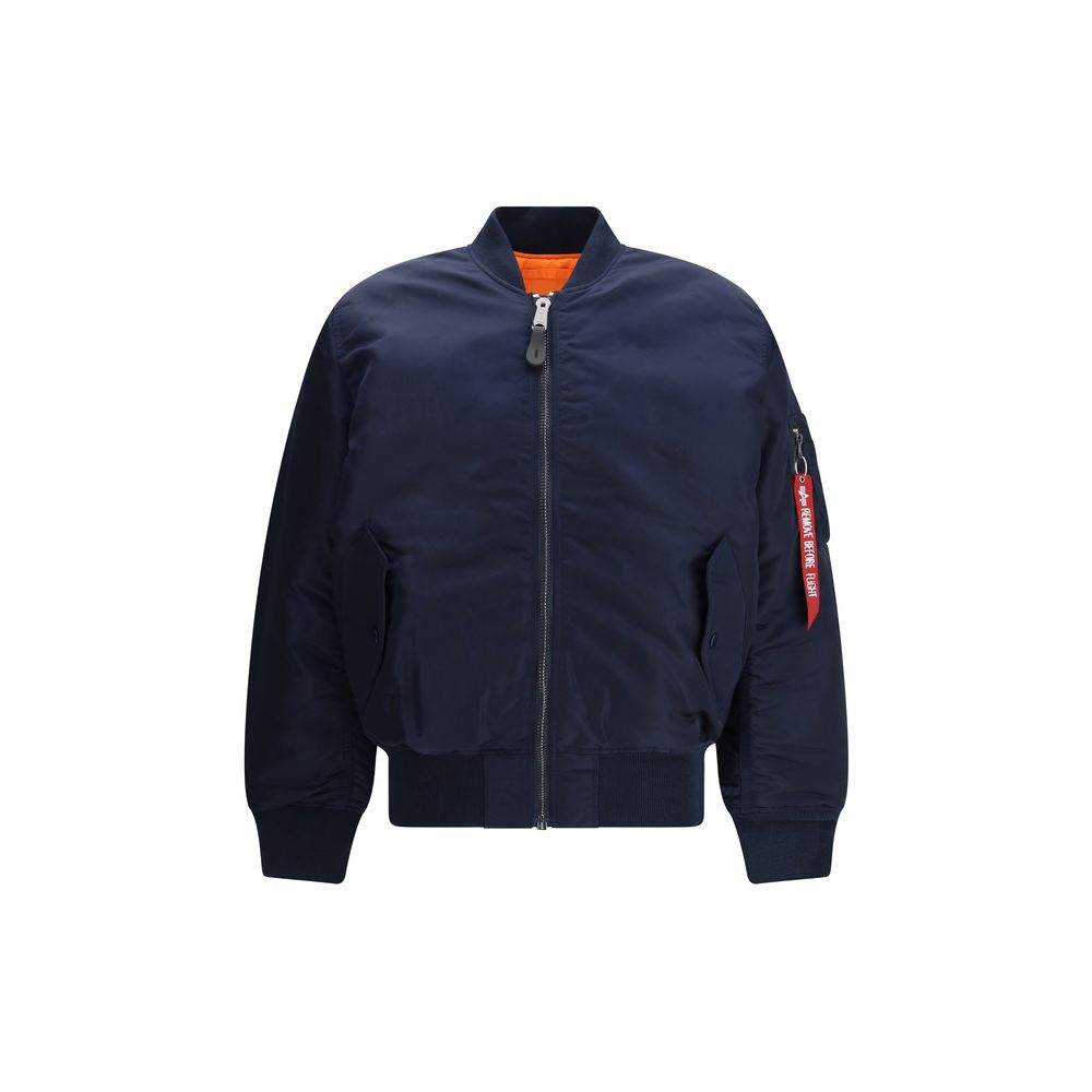 ALPHA INDUSTRIES Blauer Nylon-Bomber
