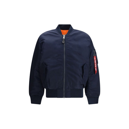 ALPHA INDUSTRIES Blauer Nylon-Bomber