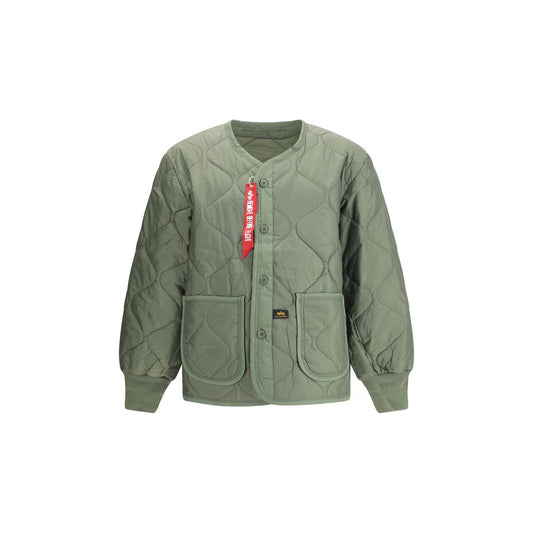 ALPHA INDUSTRIES Grüne Nylonjacke