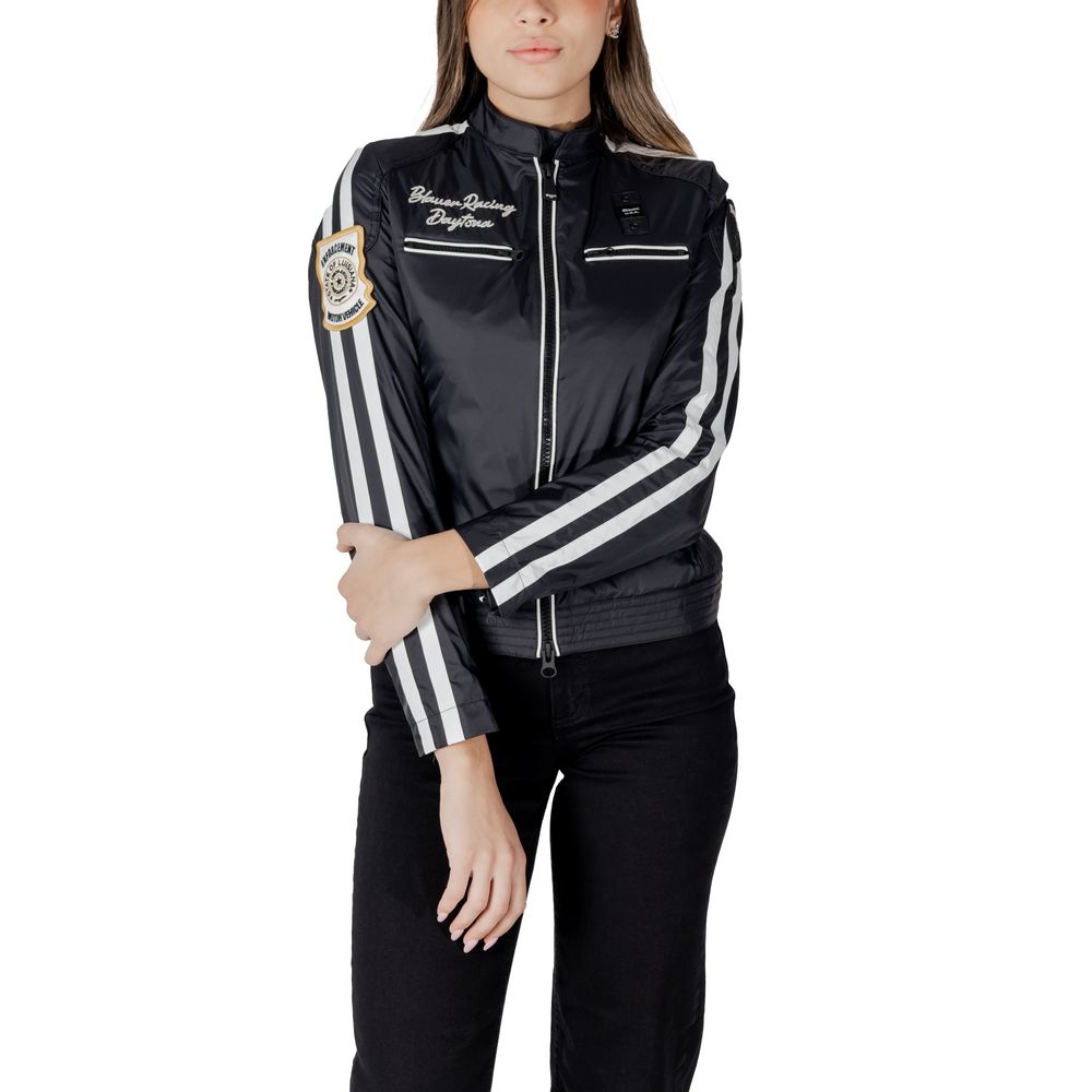 Blauer Schwarze Polyamid-Jacken & Mantel