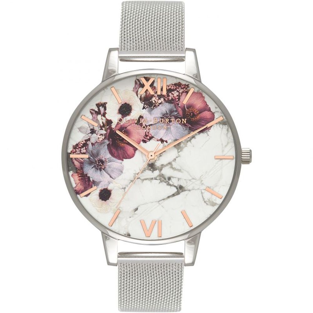 Olivia Burton Silberne Edelstahl-Dress-Watch