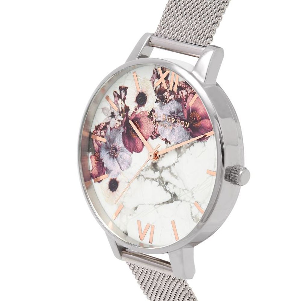 Olivia Burton Silberne Edelstahl-Dress-Watch