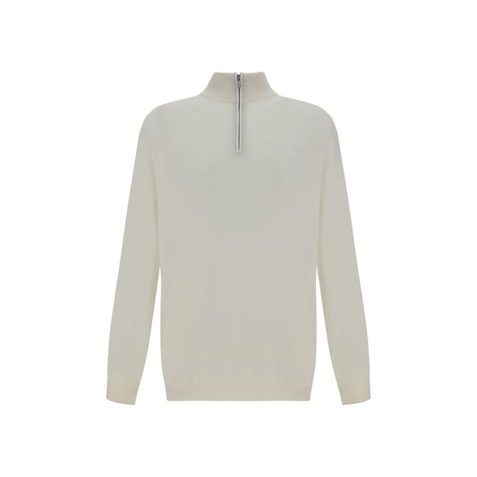Brunello Cucinelli Weißer Kaschmirpullover