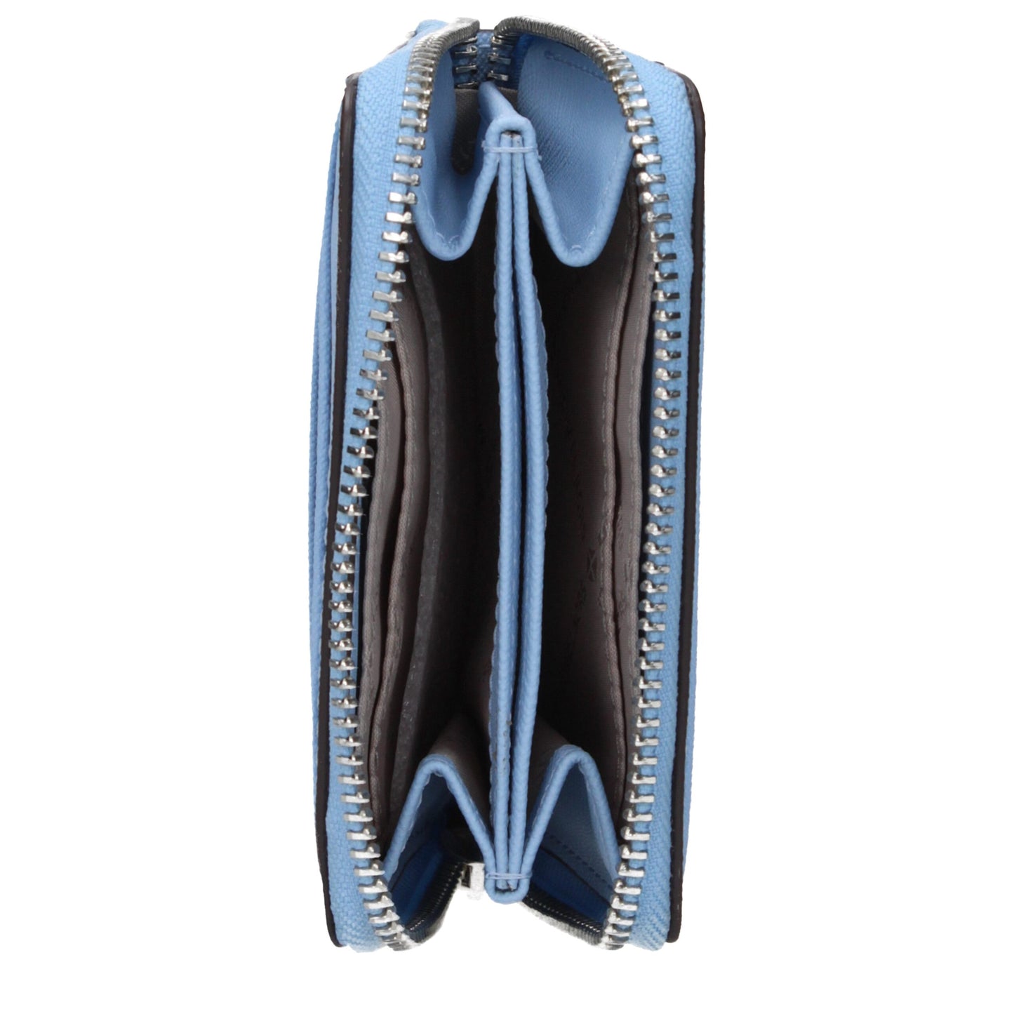 Michael Kors Hellblaue Leder-Kartenetui