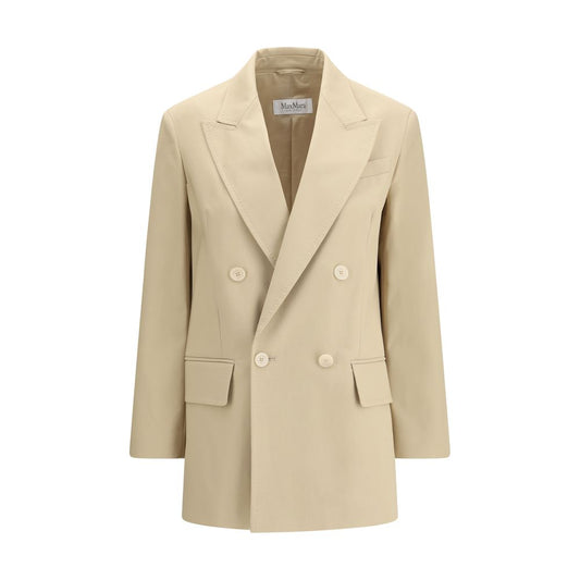 Max Mara Beiger Baumwoll-Blazer