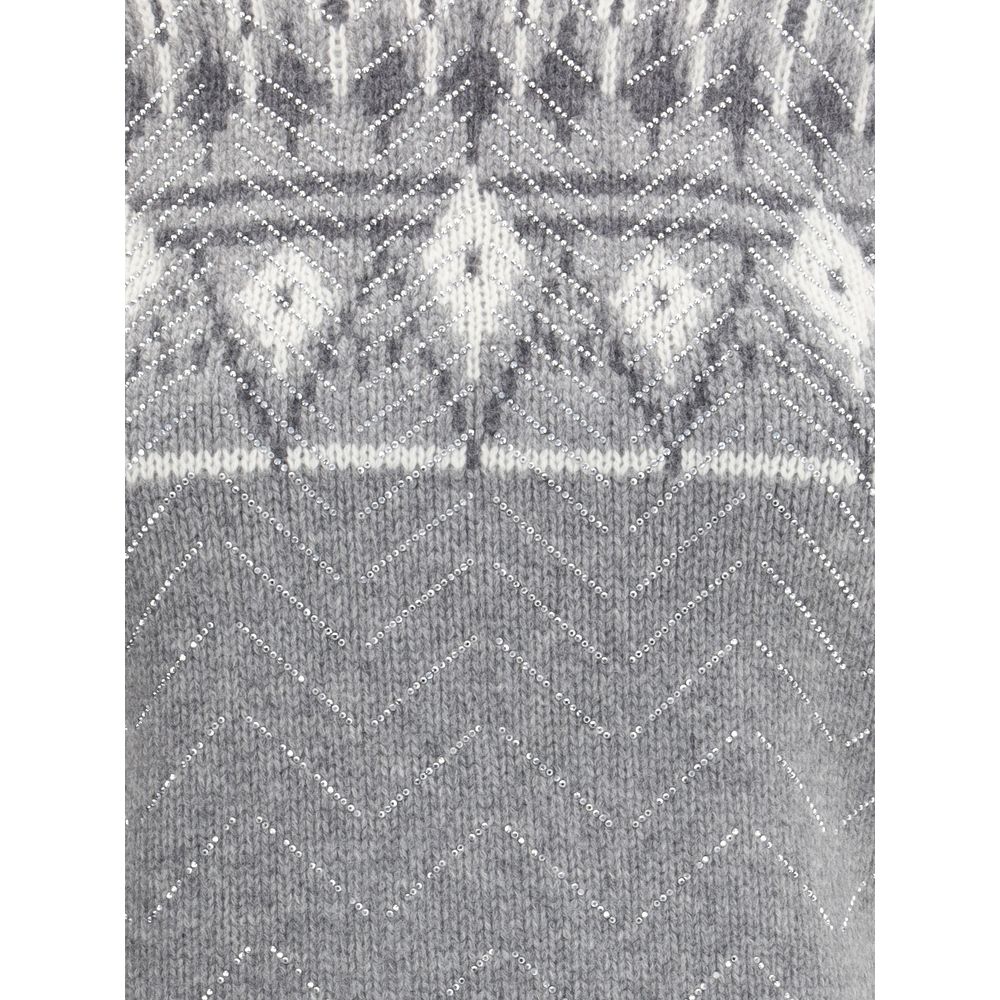 Ermanno Scervino Graues Kaschmir-Sweatshirt