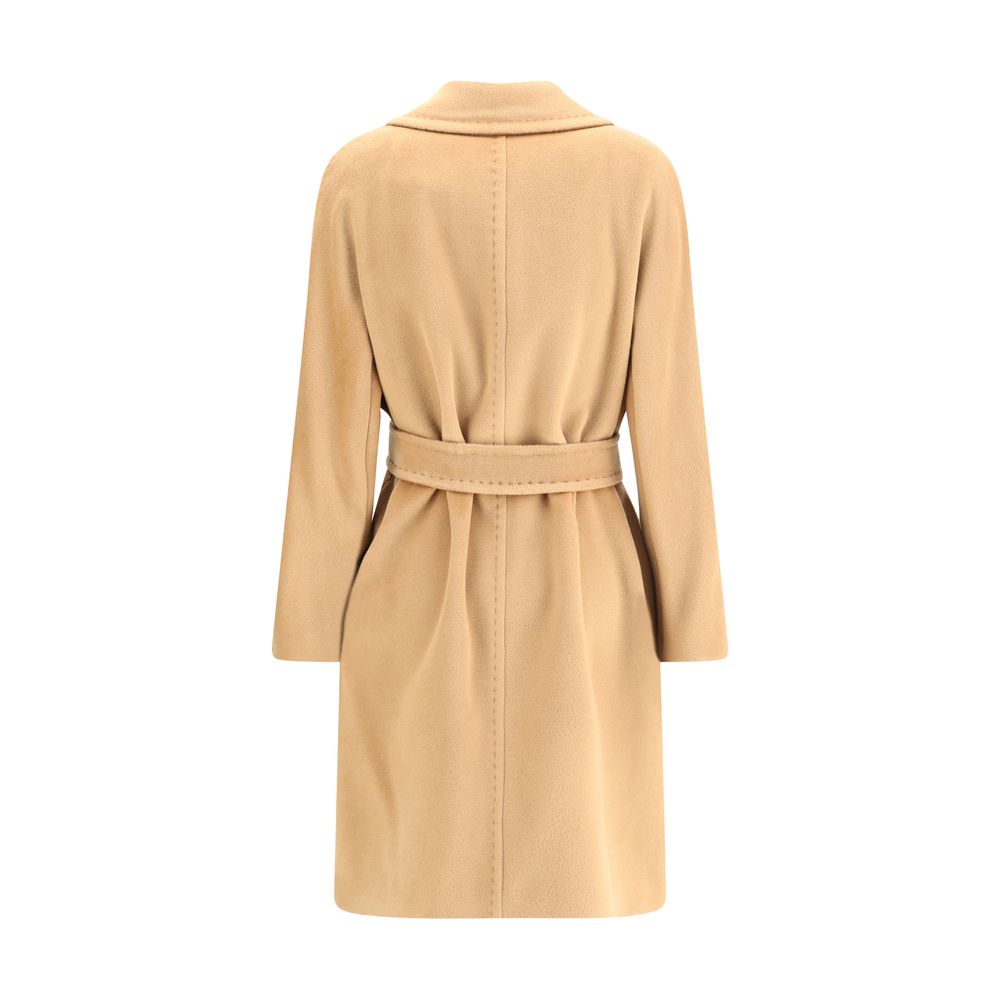 Max Mara Beiger Fleece-Wollmantel