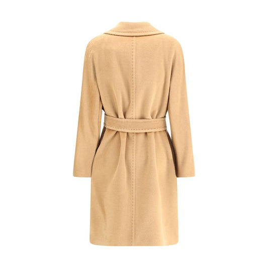 Max Mara Beiger Fleece-Wollmantel