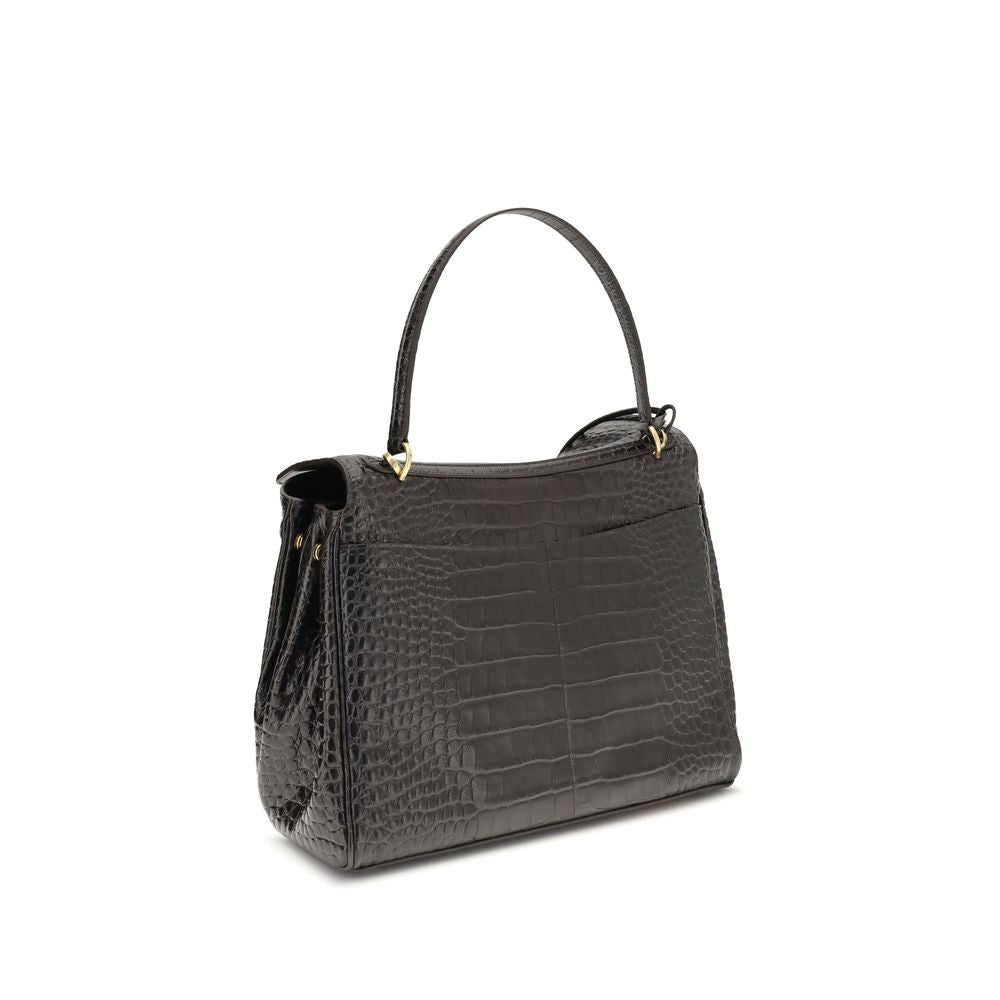 Balenciaga Mittelgroße Handtasche aus braunem Kalbsleder Bos Taurus