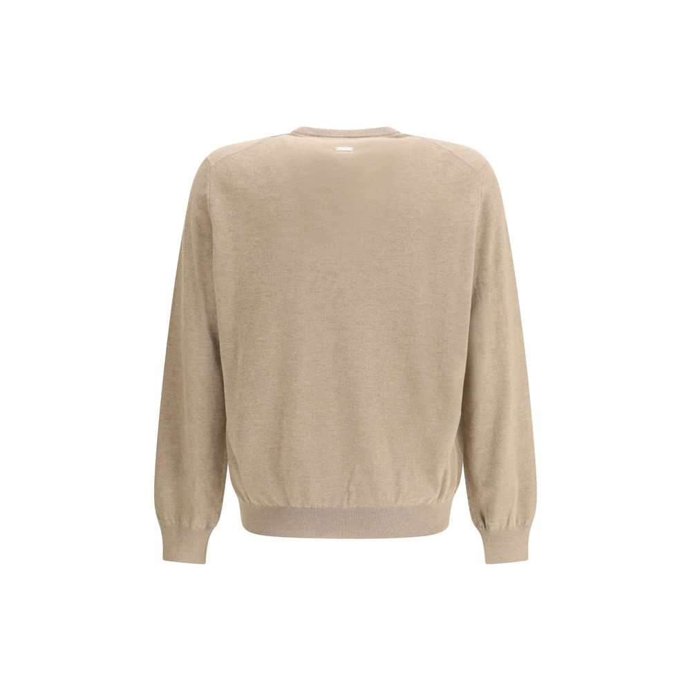 Ferragamo Beiger Fleece-Wollpullover